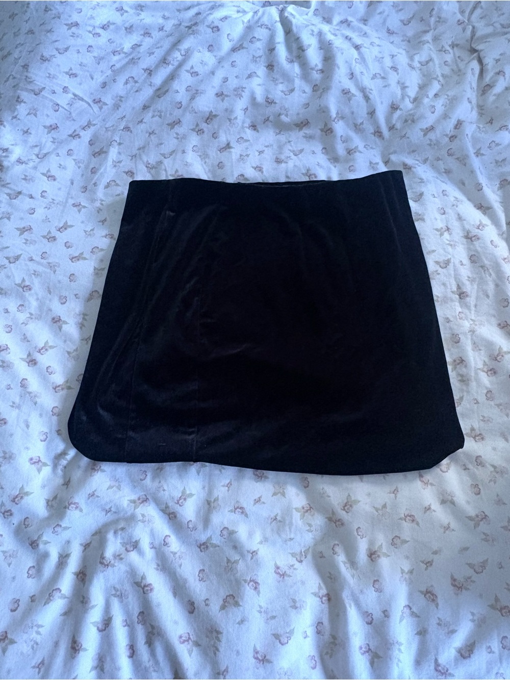 Forever 21 Black Velvet Pencil Mini Skirt